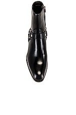 Saint Laurent Wyatt Harness Boot in Noir, view 4, click to view large image.
