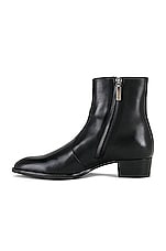 Saint Laurent Wyatt Western Zipped Boot in Noir, view 5, click to view large image.