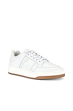 Saint Laurent Low Top Sneakers in White, view 2, click to view large image.