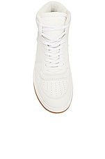 Saint Laurent SL80 Mid Top Sneaker in White, view 4, click to view large image.