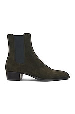 Saint Laurent Wyatt 40 Chelsea Boot in Brown, view 1, click to view large image.
