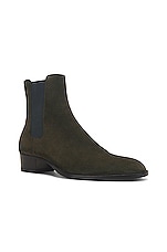 Saint Laurent Wyatt 40 Chelsea Boot in Brown, view 2, click to view large image.
