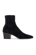 Saint Laurent Vassili 60 Zipped Boot in Noir, view 1, click to view large image.