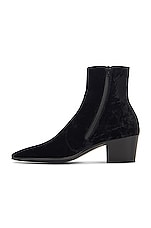 Saint Laurent Vassili 60 Zipped Boot in Noir, view 5, click to view large image.