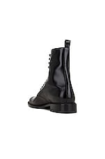 Saint Laurent Army 20 Lace Up Boot Cuir Anton in Noir, view 3, click to view large image.