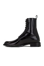 Saint Laurent Army 20 Lace Up Boot Cuir Anton in Noir, view 5, click to view large image.