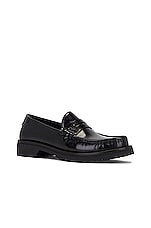Saint Laurent Loafer in Nero, view 2, click to view large image.