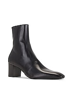 Saint Laurent Gianni 70 T Holly Boot in Nero, view 2, click to view large image.