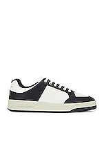 Saint Laurent Sneaker in Coffee White & Black, view 1, click to view large image.