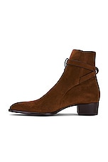 Saint Laurent Wyatt 40 Zip Boot in Land, view 5, click to view large image.