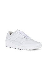 Saint Laurent Cin Sneaker in Blanc Optique & Bianco, view 2, click to view large image.