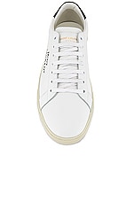 Saint Laurent SL06 Signa Low Top Sneaker in Optic White, view 4, click to view large image.