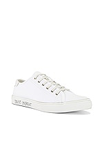 Saint Laurent Malibu Low Top Sneaker in Optic White, view 2, click to view large image.