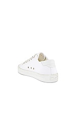 Saint Laurent Malibu Low Top Sneaker in Optic White, view 3, click to view large image.