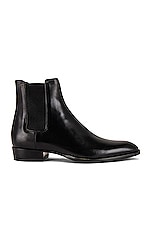 Saint Laurent Wyatt 30 Chelsea Boot in Black, view 1, click to view large image.