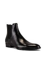 Saint Laurent Wyatt 30 Chelsea Boot in Black, view 2, click to view large image.