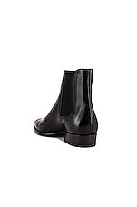 Saint Laurent Wyatt 30 Chelsea Boot in Black, view 3, click to view large image.