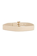 Saint Laurent Monogramme Belt in Crema Soft, view 2, click to view large image.