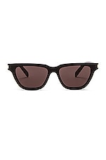 Saint Laurent SL 462 Sulpice Sunglasses in Black, view 1, click to view large image.