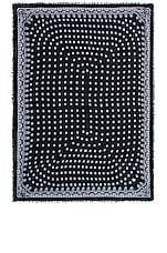 Saint Laurent Grand Carre Rectangle Bandana Scarf in Black & Ivory, view 2, click to view large image.