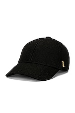 Saint Laurent Casquette Feutre Hat in Black, view 3, click to view large image.