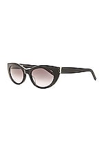 Saint Laurent SL M115 Sunglasses in Black, view 2, click to view large image.
