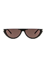 Saint Laurent SL 563 Sunglasses in Black, view 1, click to view large image.
