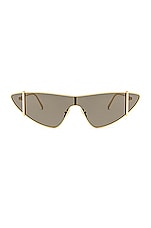 Saint Laurent SL 536 Sunglasses in Gold, view 1, click to view large image.