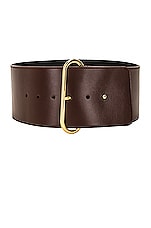 Saint Laurent Wide Belt in Penny X Patch, view 1, click to view large image.
