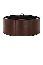 Saint Laurent Wide Belt in Penny X Patch, view 2, click to view large image.