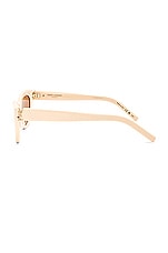 Saint Laurent SL M115 Sunglasses in Ivory, view 3, click to view large image.