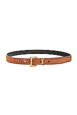 Saint Laurent Monogramme Belt in Brick, view 1, click to view large image.