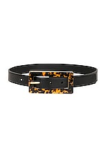 Saint Laurent Leather Belt in Havana, view 1, click to view large image.