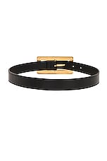 Saint Laurent Leather Belt in Havana, view 2, click to view large image.