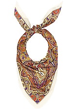 Saint Laurent Vintage Paisley Scarf in Red & Multicolor, view 1, click to view large image.