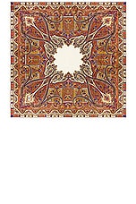 Saint Laurent Vintage Paisley Scarf in Red & Multicolor, view 2, click to view large image.