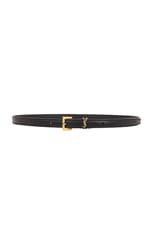 Saint Laurent Monogramme Belt in Nero, view 1, click to view large image.