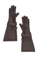 Saint Laurent Aviator Gloves in Brown, view 1, click to view large image.