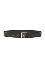 Saint Laurent Boucle Gio Belt in Nero, view 1, click to view large image.