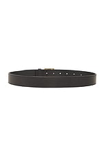 Saint Laurent Boucle Gio Belt in Nero, view 2, click to view large image.