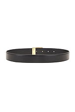 Saint Laurent Boucle La 66 Buckle Belt in Nero, view 2, click to view large image.