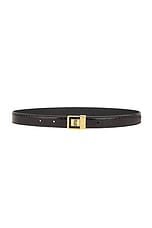 Saint Laurent La 66 Buckle Belt in Fondente, view 1, click to view large image.