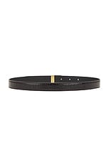 Saint Laurent La 66 Buckle Belt in Fondente, view 2, click to view large image.