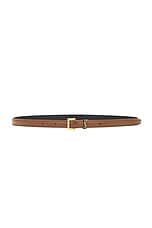 Saint Laurent Leather Belt in Ginger Bread, view 1, click to view large image.