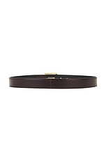 Saint Laurent Leather Belt in Spiced Apple, view 2, click to view large image.