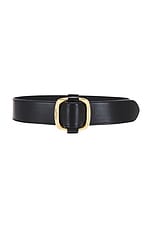 Saint Laurent Leather Belt in Nero, view 1, click to view large image.