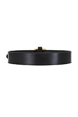 Saint Laurent Leather Belt in Nero, view 2, click to view large image.