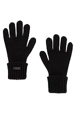 Saint Laurent Cashmere Gloves in Black, view 1, click to view large image.