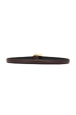 Saint Laurent Oval Belt in Dark Currant, view 2, click to view large image.