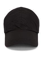 Saint Laurent Vintage Cap in Black & Black | FWRD